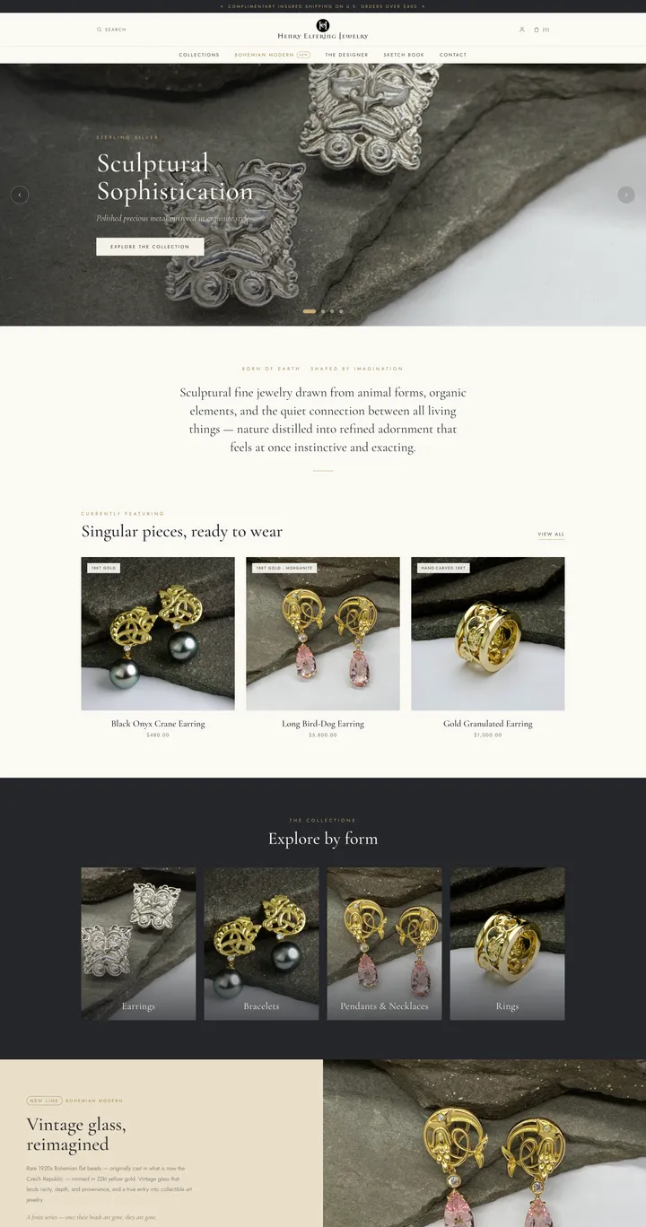 Henry Elfering Jewelry Shopify store by The Indie Collab